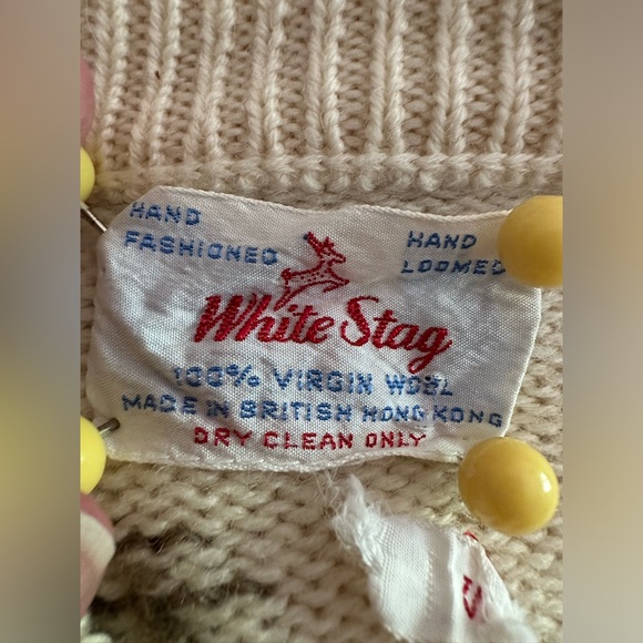 Vintage White Stag Floral Cardigan - Picture 10 of 14